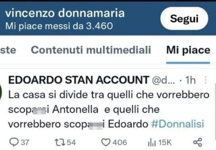 Il like di Vincenzo Donnamaria sul figlio - Youbee.it